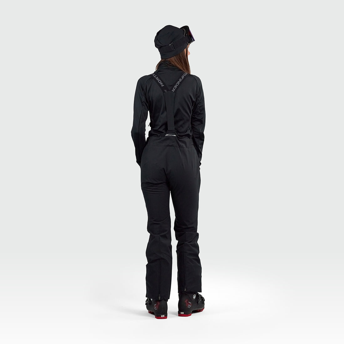 NO-6091SNW women's ski comfortable trousers with braces GEMNA