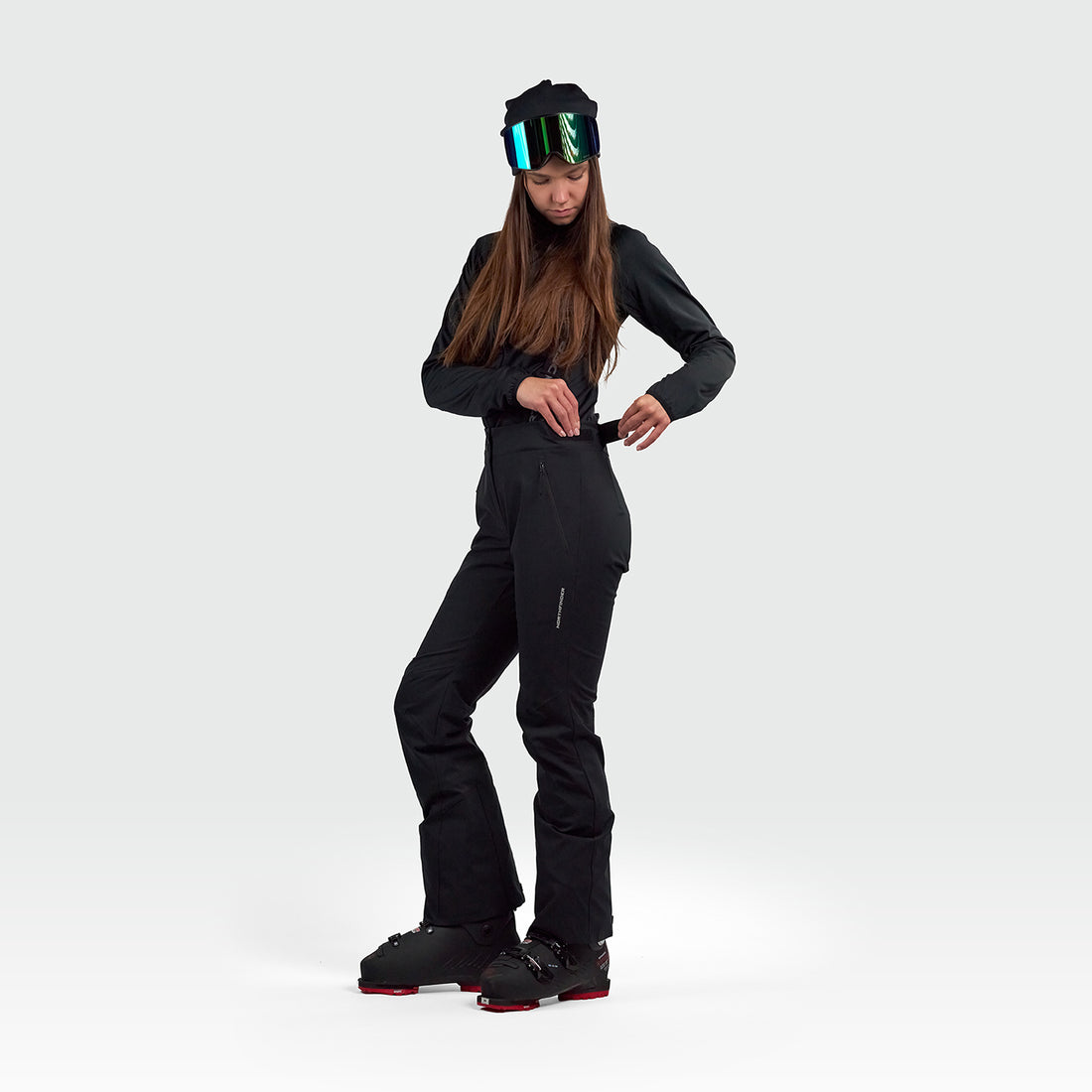 NO-6091SNW women's ski comfortable trousers with braces GEMNA