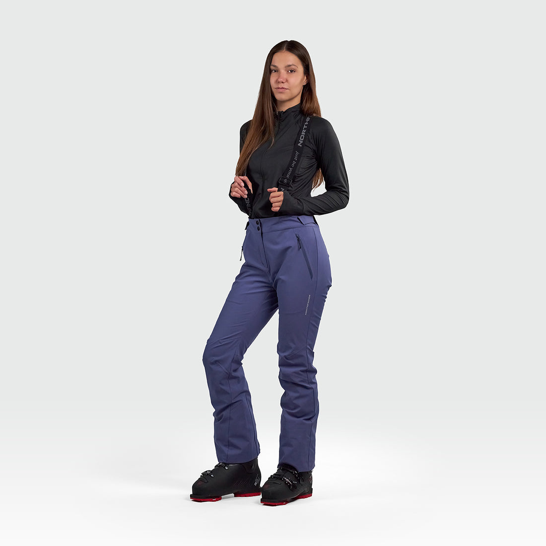 NO-6091SNW women's ski comfortable trousers with braces GEMNA