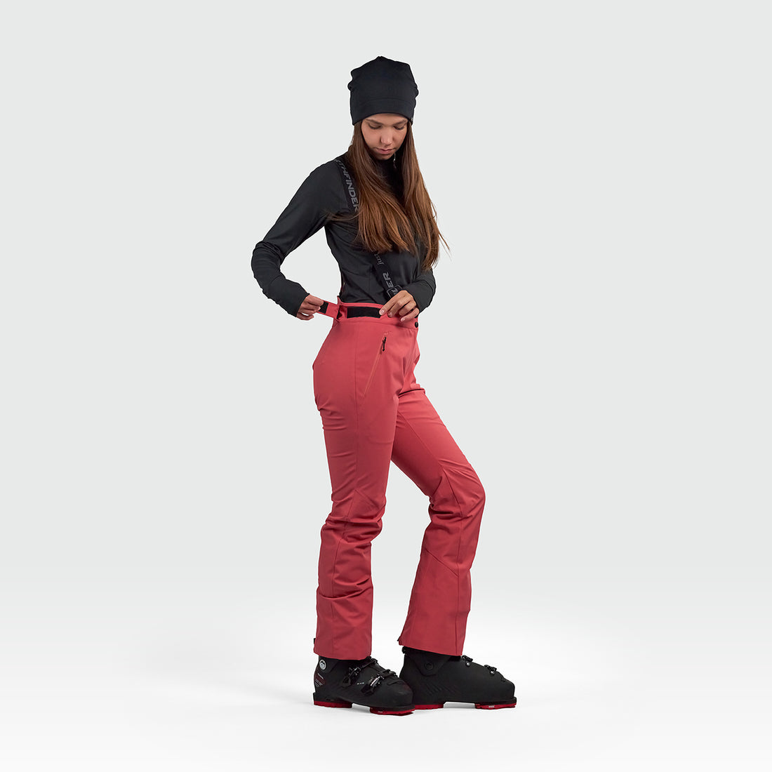 NO-6091SNW women's ski comfortable trousers with braces GEMNA