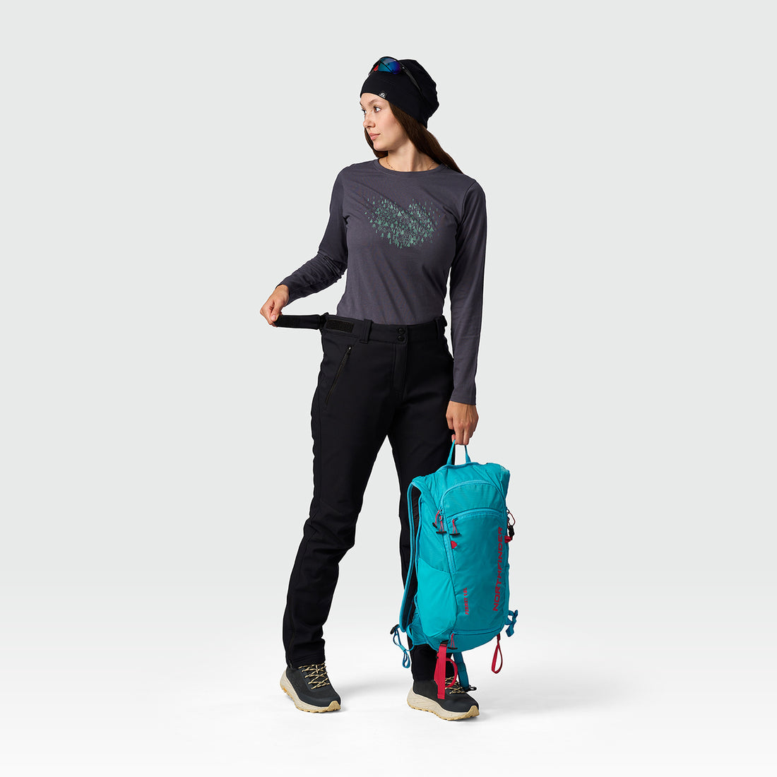 NO-6110OR women's outdoor softshell pants 3L RUUT