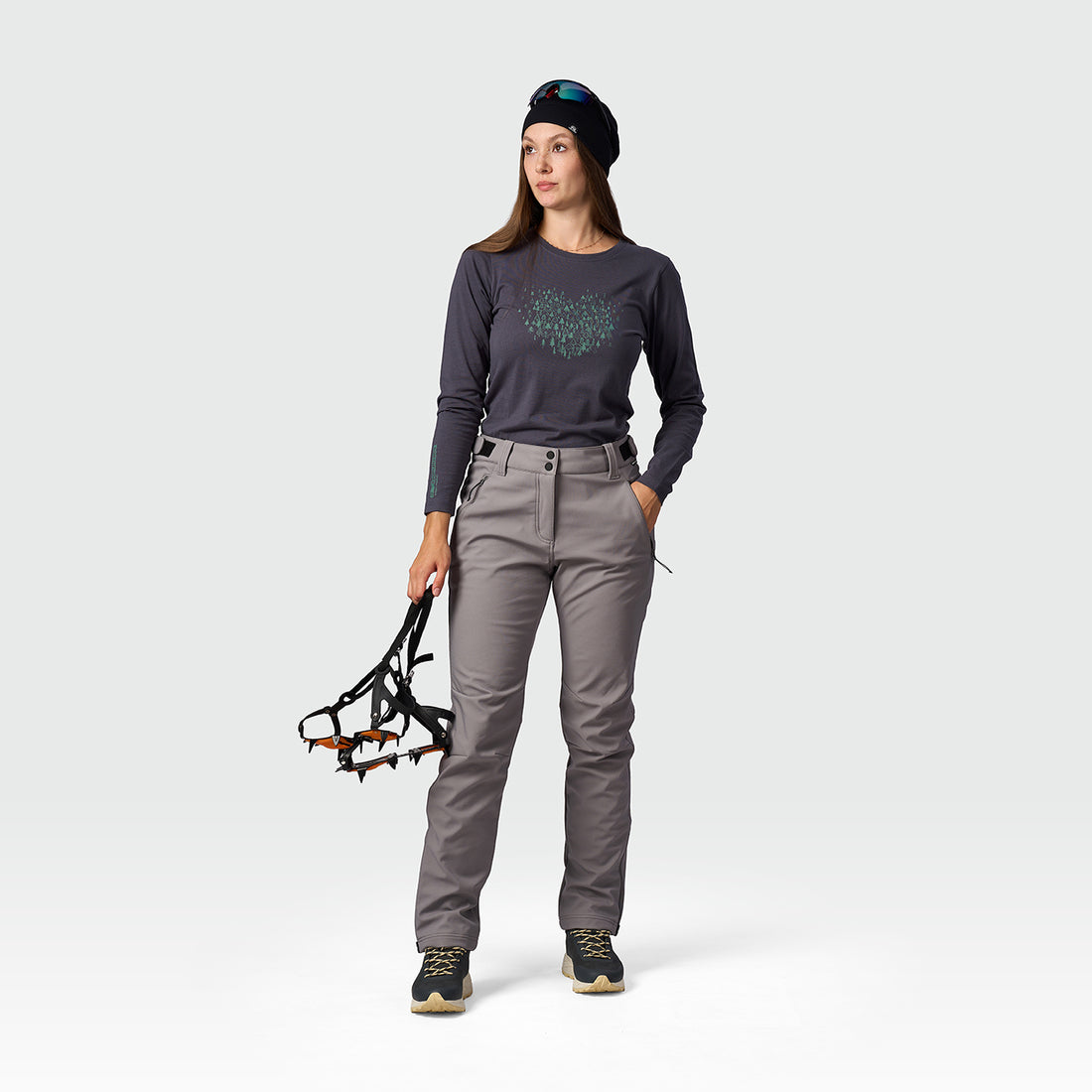 NO-6110OR women's outdoor softshell pants 3L RUUT