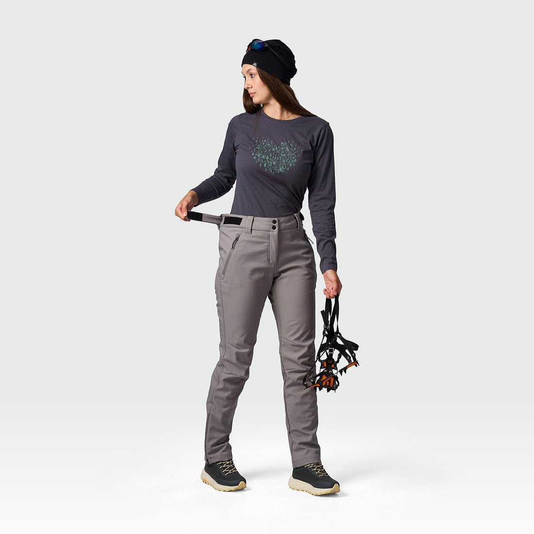 NO-6110OR women's outdoor softshell pants 3L RUUT