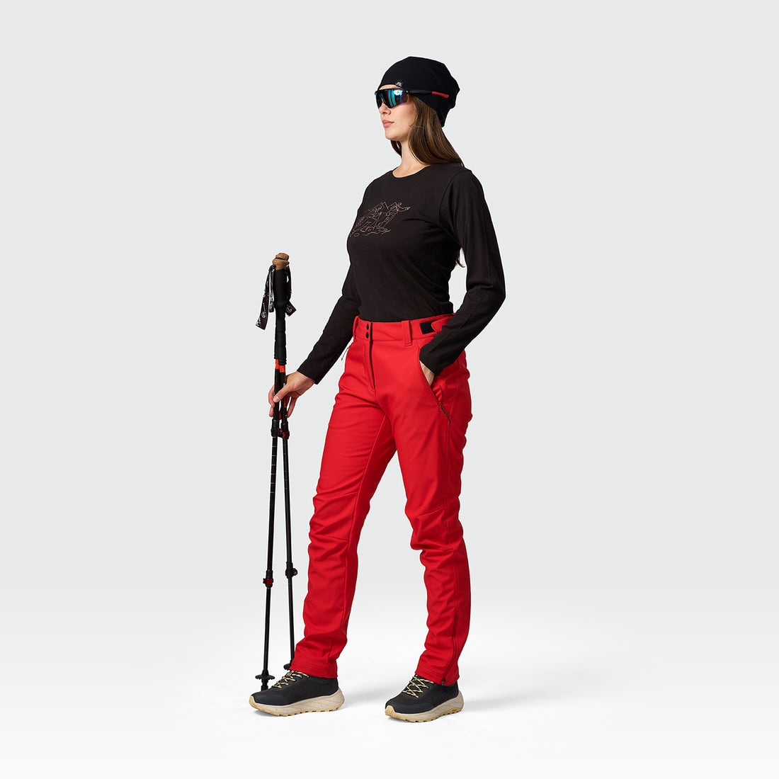 NO-6110OR women's outdoor softshell pants 3L RUUT