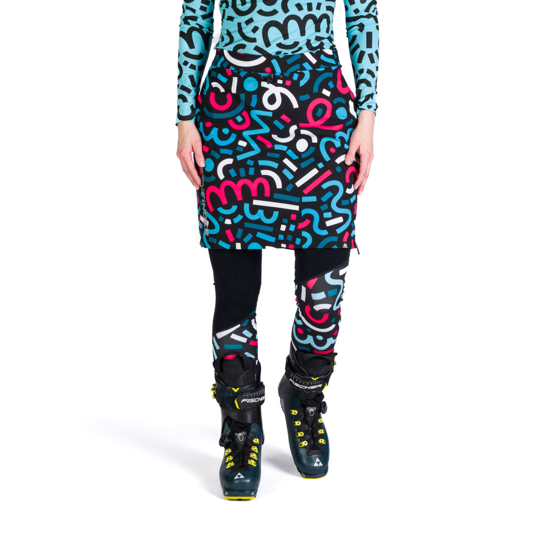 SU-45604SKP women's ski-touring skirt active sport padded Polartec® Alpha Direct 2L JARABA