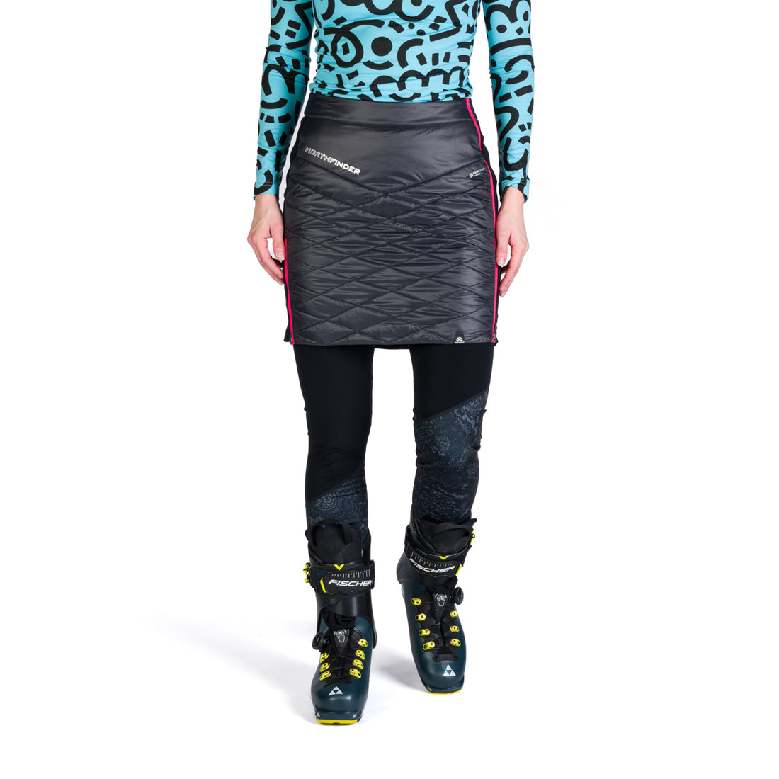 SU-46001SKP women's ski-touring skirt active sport full zip padded Primaloft® Gold PODKOVA