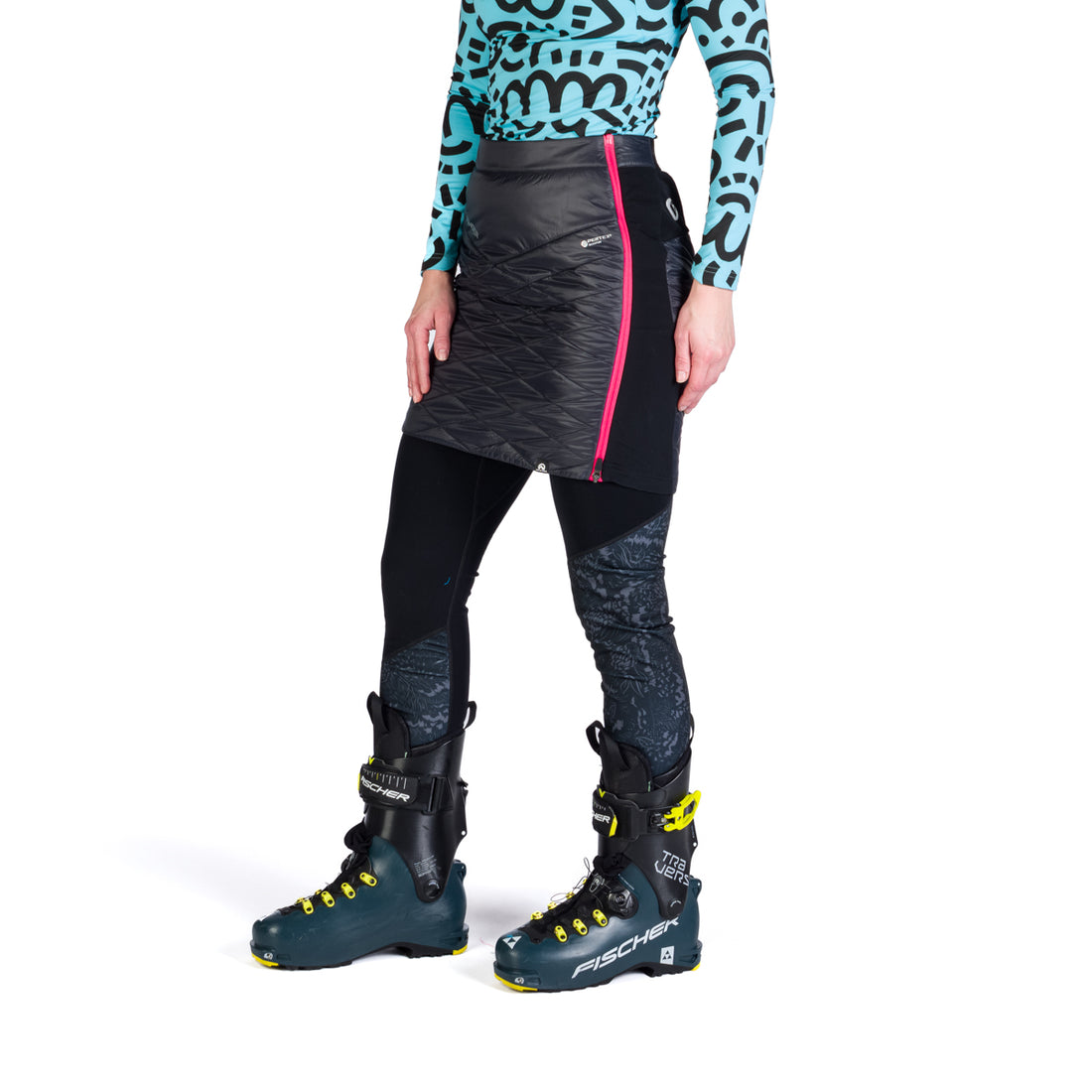 SU-46001SKP women's ski-touring skirt active sport full zip padded Primaloft® Gold PODKOVA