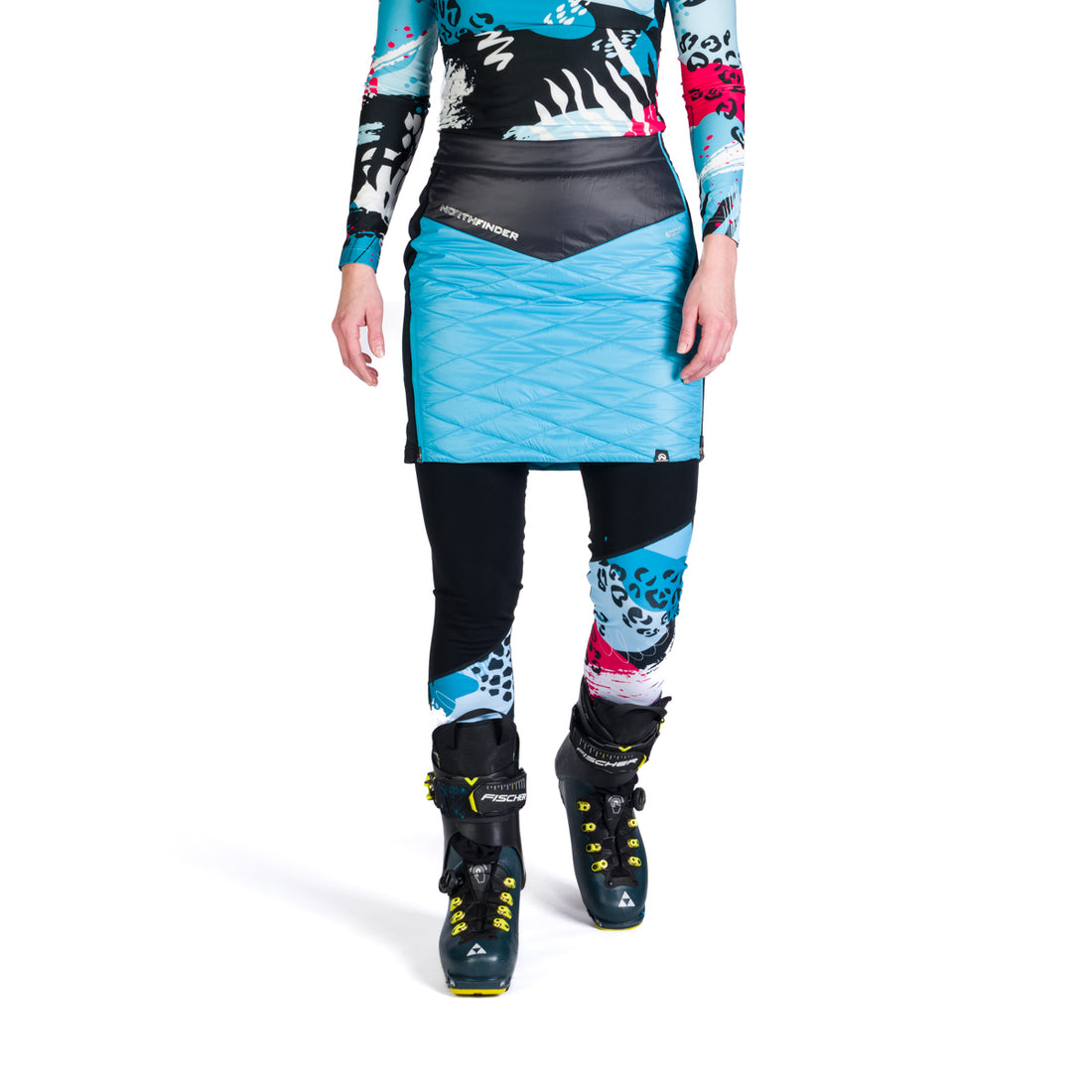 SU-46001SKP women's ski-touring skirt active sport full zip padded Primaloft® Gold PODKOVA