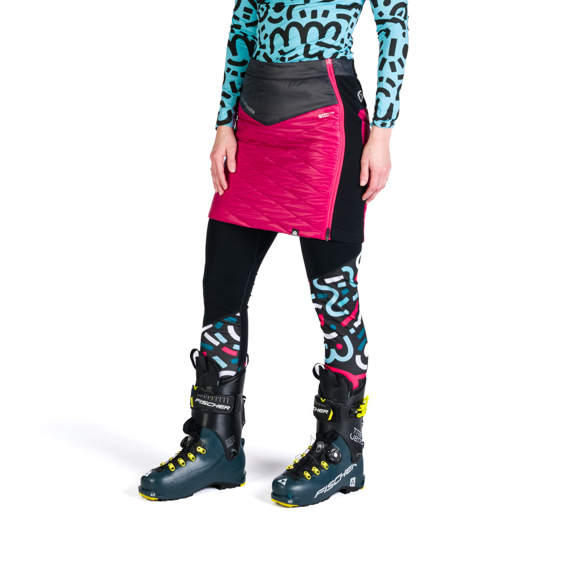 SU-46001SKP women's ski-touring skirt active sport full zip padded Primaloft® Gold PODKOVA