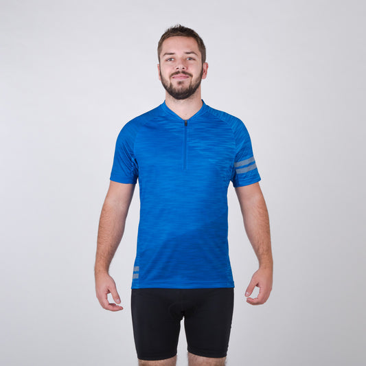TR-3537MB men's e-bike t-shirt comfortable half zip DEWEROL