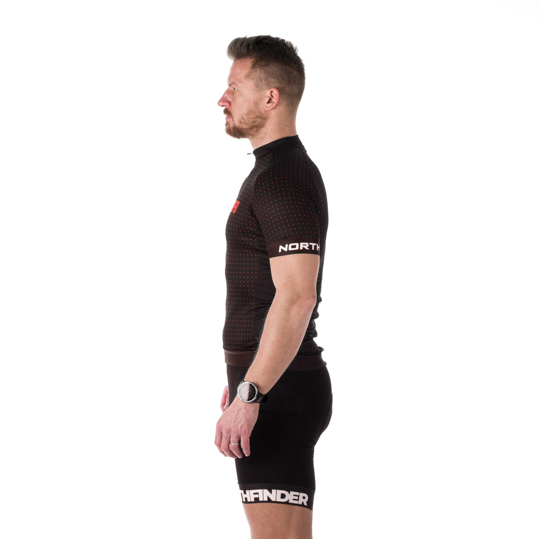 TR-3807MB men's e-bike t-shirt half zip GERARDO
