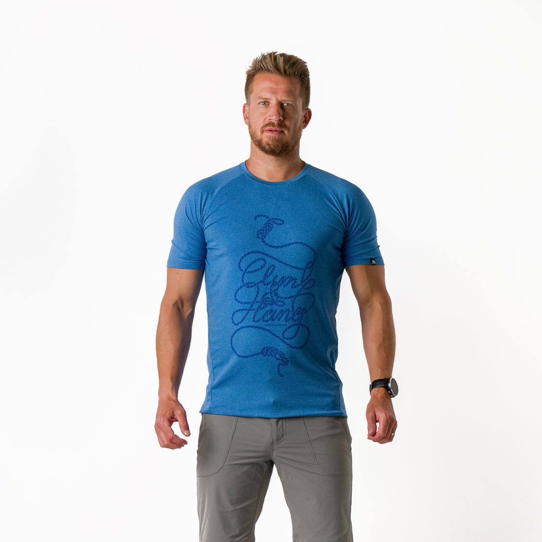 TR-3817OR men's active t-shirt with print from recycled fibres CLINT