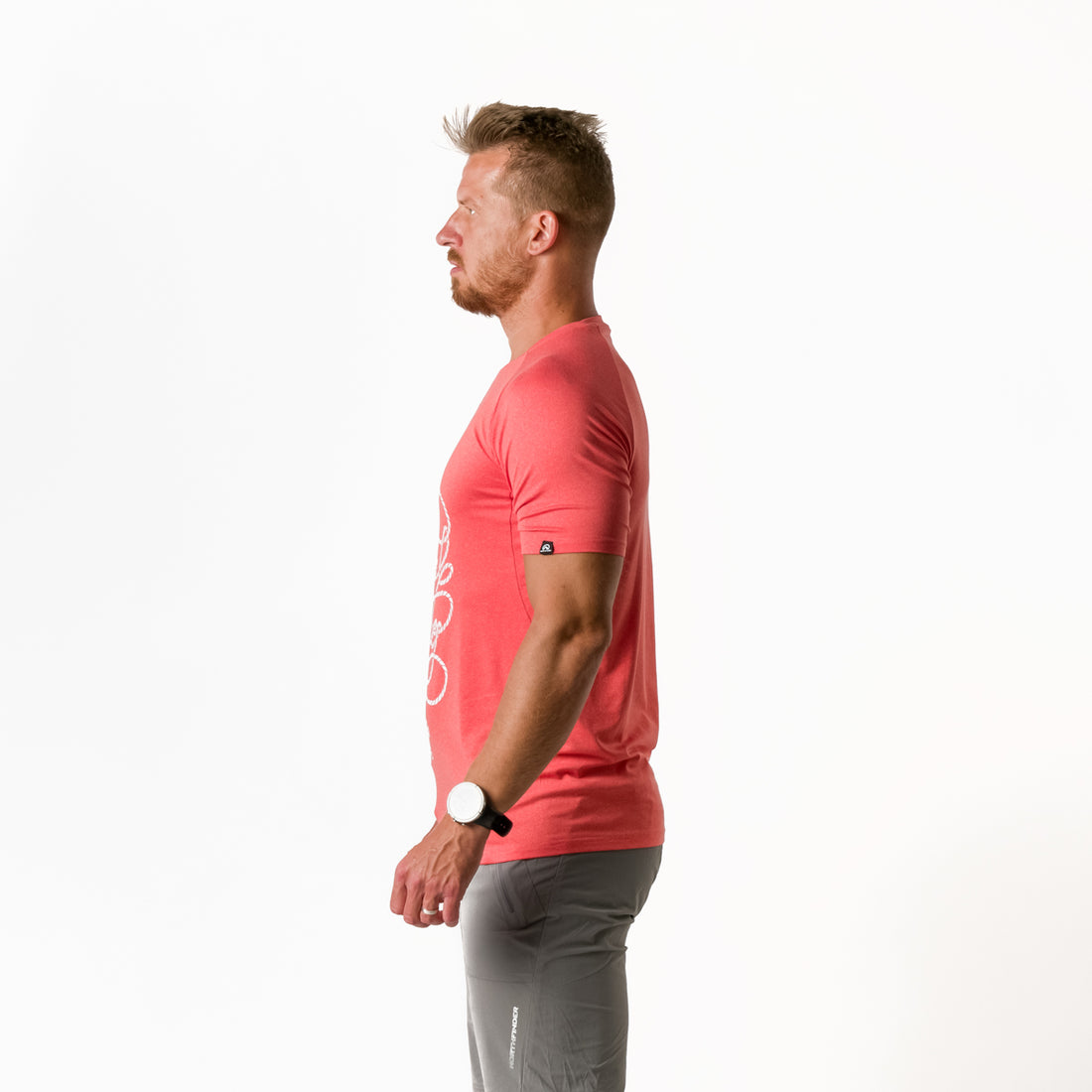 TR-3817OR men's active t-shirt with print from recycled fibres CLINT