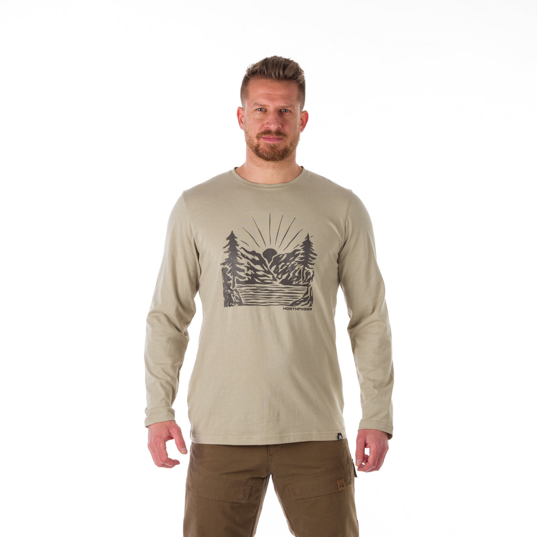 TR-3870AD men's t-shirt with print organic cotton BRODY 