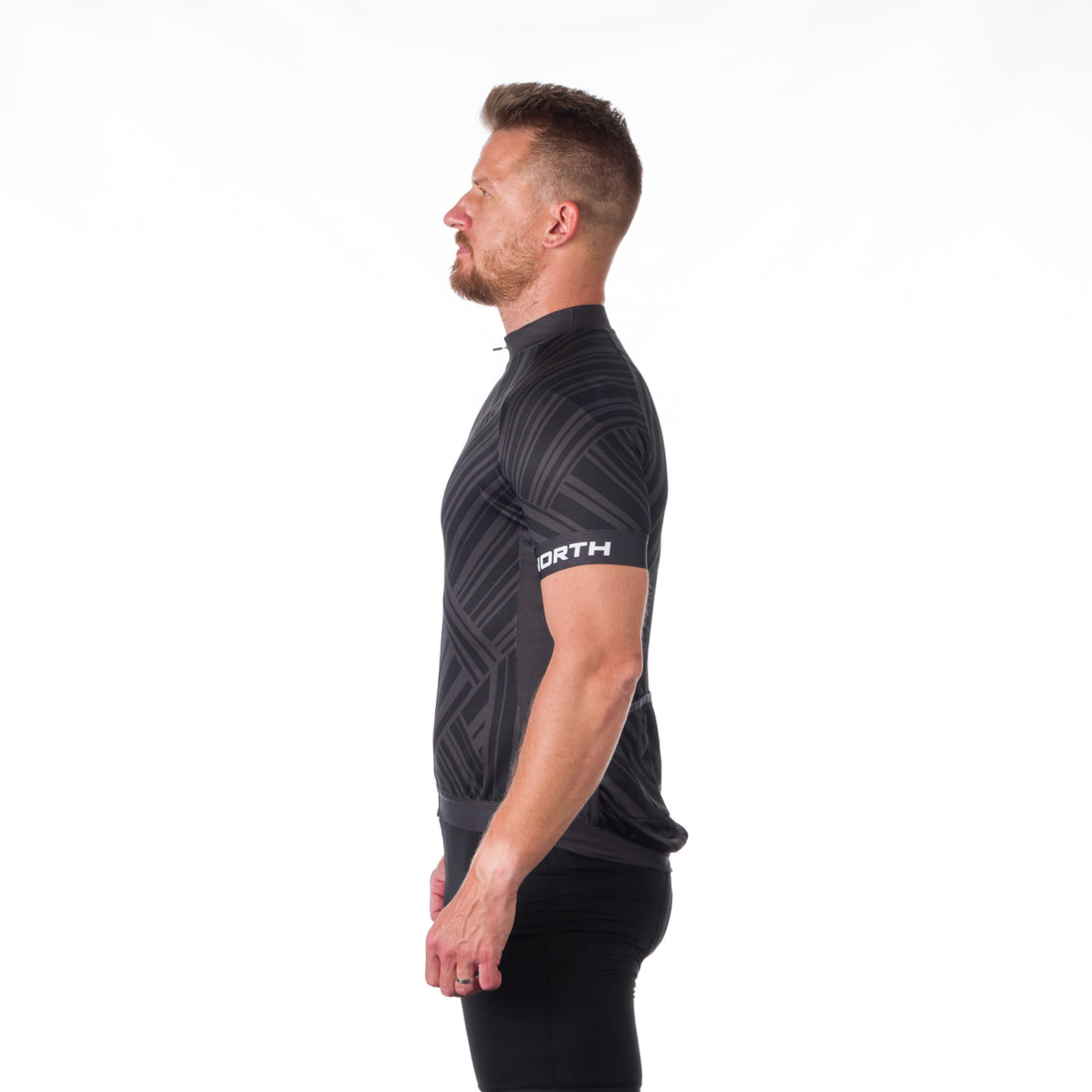TR-3901MB men's bike active full zipp t-shirt JAY 