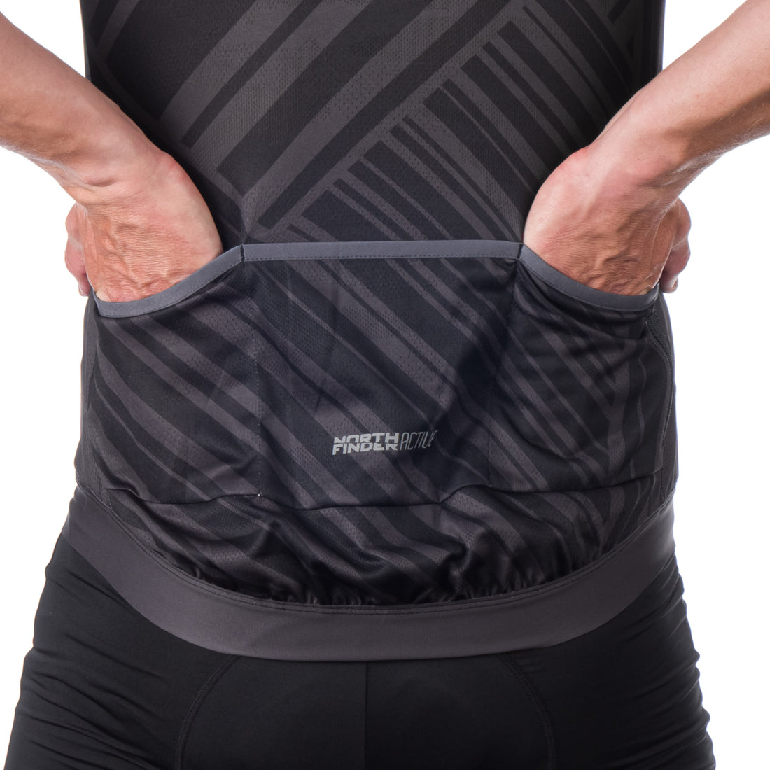 TR-3901MB men's bike active full zipp t-shirt JAY 
