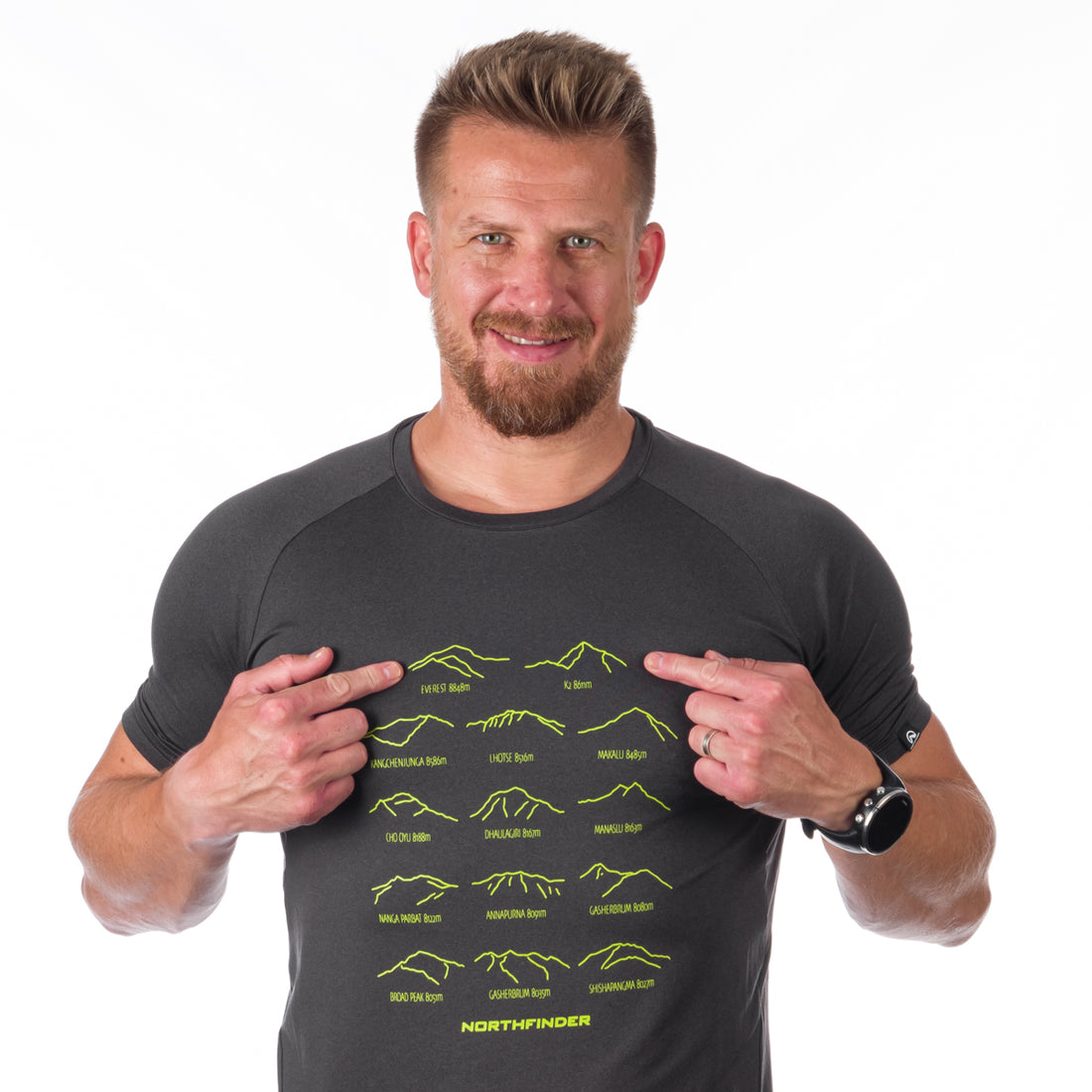 TR-3924OR men's active t-shirt with print from recycled fibers JOHN/JONATHAN 