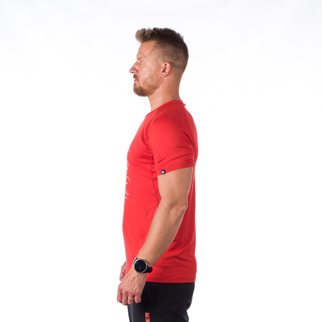 TR-3924OR men's active t-shirt with print from recycled fibers JOHN/JONATHAN 