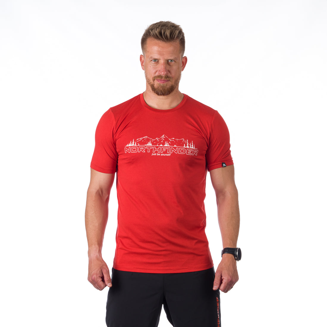 TR-3925OR men's active t-shirt with print from recycled fibers JOHNATHAN