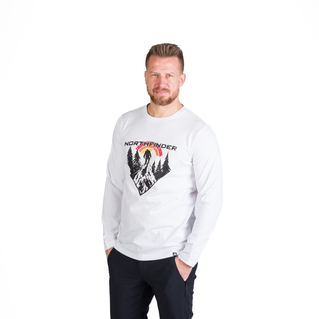TR-3981OR men's outdoor combed cotton t-shirt with print CLAIR