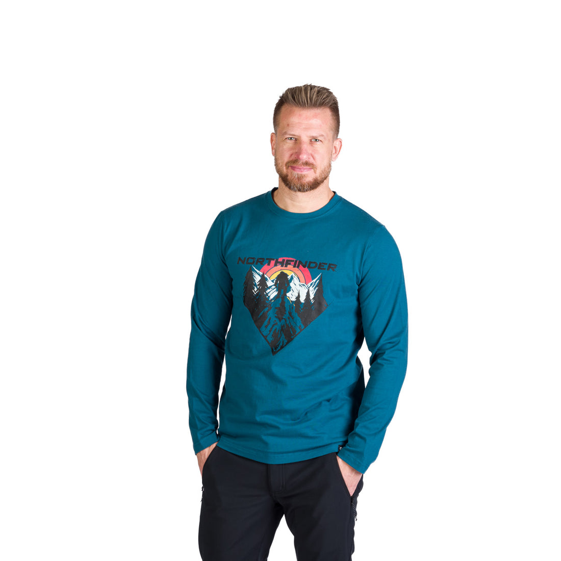 TR-3981OR men's outdoor combed cotton t-shirt with print CLAIR