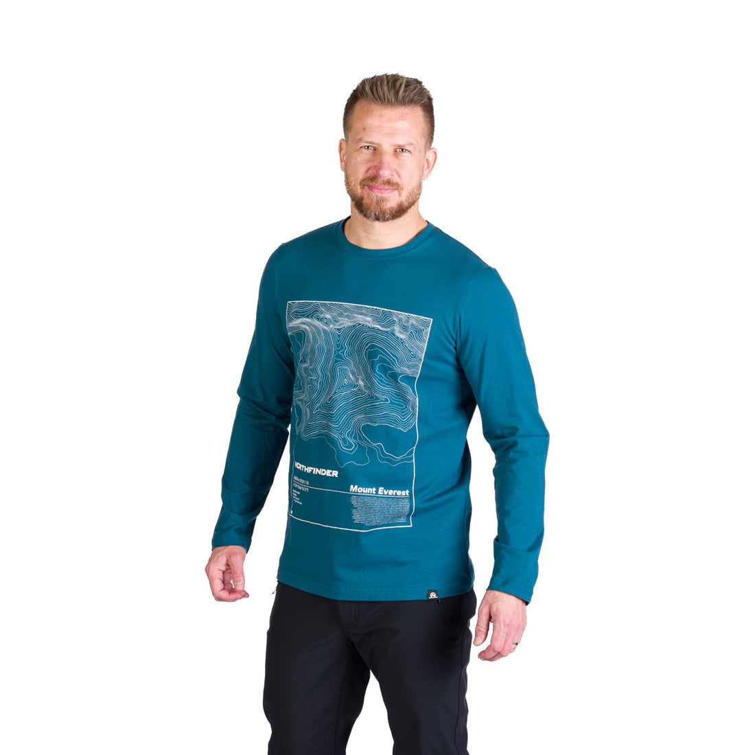 TR-3982OR men's outdoor combed cotton t-shirt with print HENDERSON