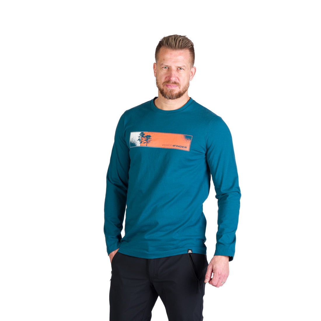 TR-3983OR men's outdoor combed cotton t-shirt with print RUSH