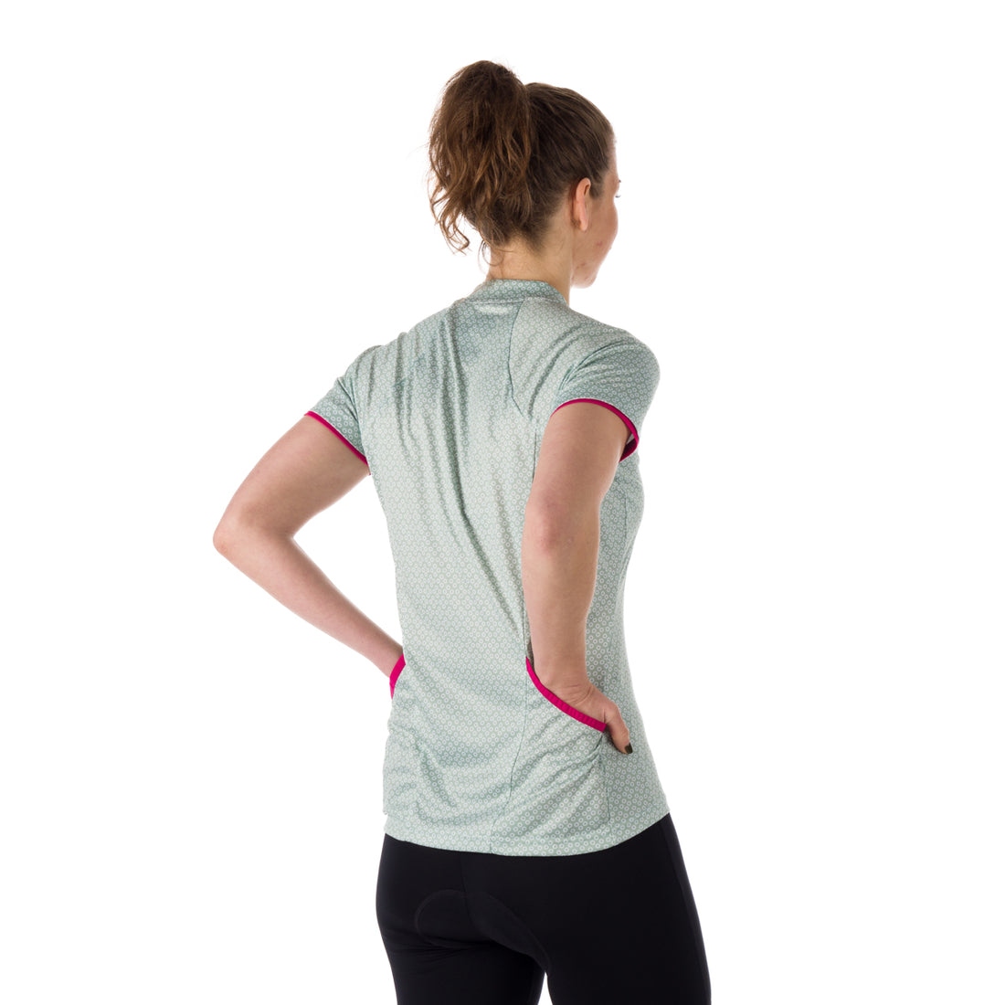TR-4536MB women's e-bike t-shirt comfortable full zip with all print DIKA