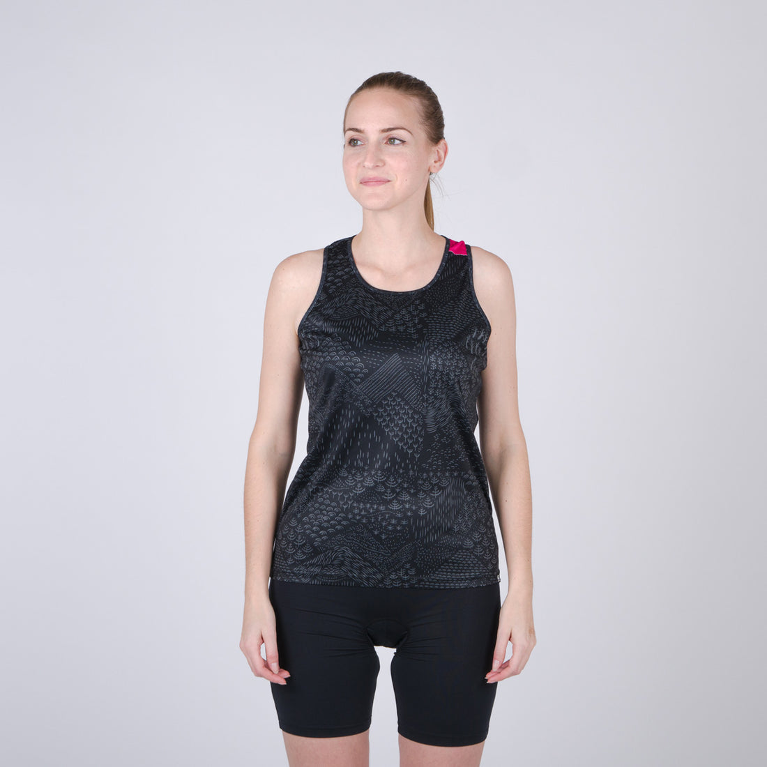 TR-4538MB women's e-bike t-shirt tang with print DESMIRA
