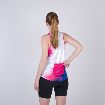 TR-4538MB women's e-bike t-shirt tang with print DESMIRA