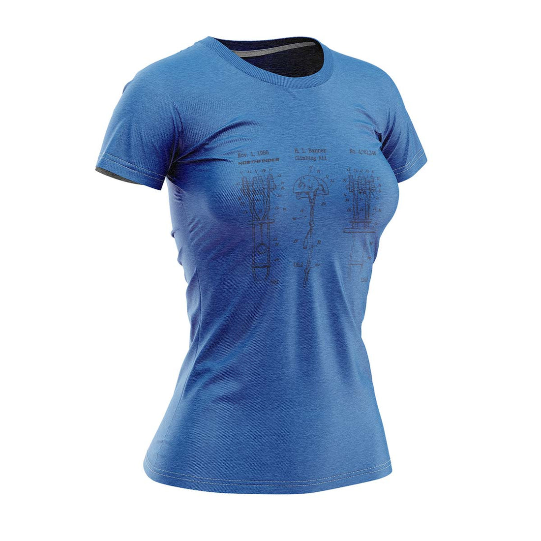 TR-4815OR women's active t-shirt with print from recycled fibres MADELEINE