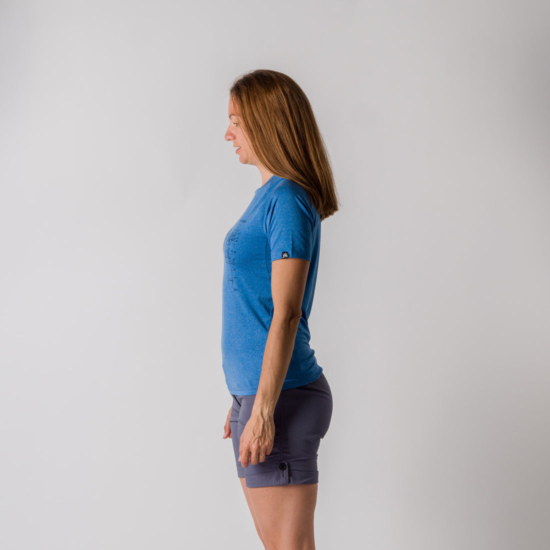 TR-4815OR women's active t-shirt with print from recycled fibres MADELEINE