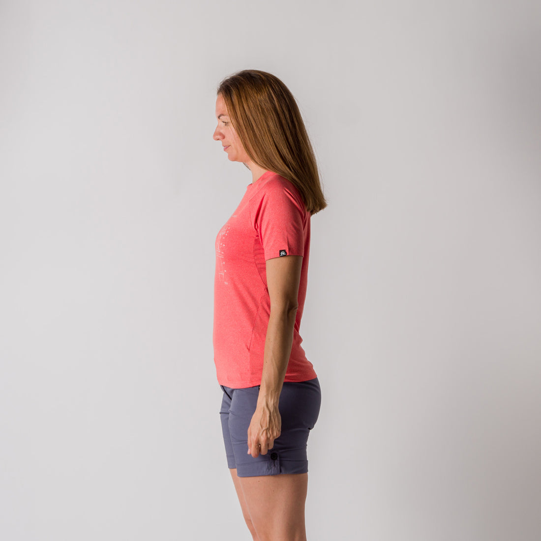 TR-4815OR women's active t-shirt with print from recycled fibres MADELEINE