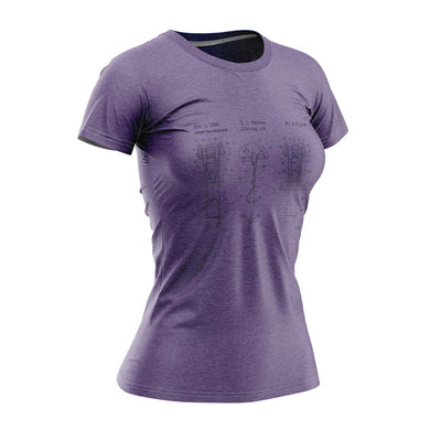 TR-4815OR women's active t-shirt with print from recycled fibres MADELEINE