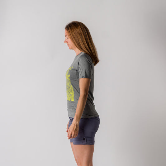 TR-4817OR women's active t-shirt with print from recycled fibres JAYLEEN