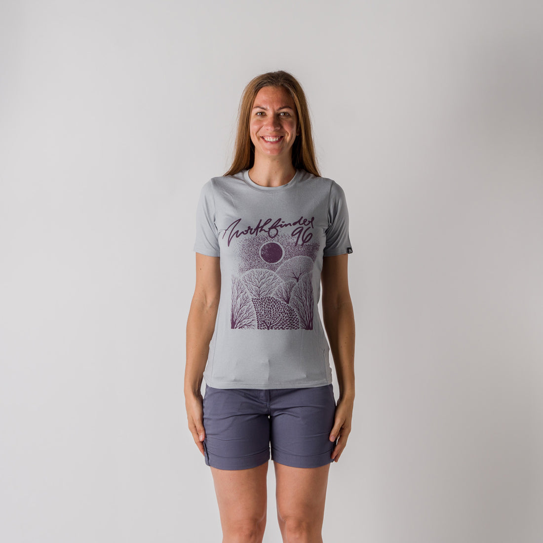 TR-4817OR women's active t-shirt with print from recycled fibres JAYLEEN