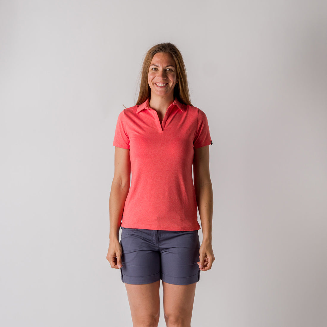 TR-4820OR women's polo t-shirt from recycled fibres CHAYA