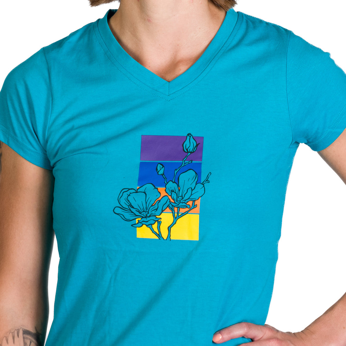 TR-4914OR women's t-shirt cotton style with print MEAGAN