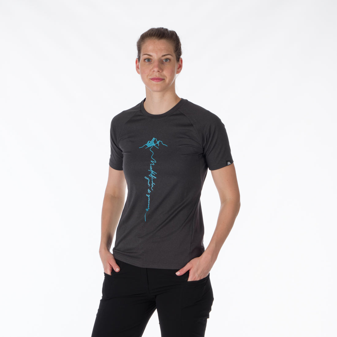TR-4919OR women's active t-shirt with print from recycled fibers MISHA