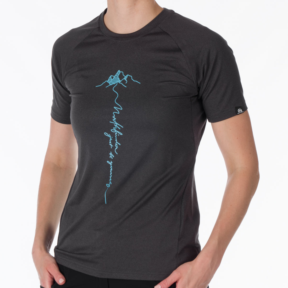 TR-4919OR women's active t-shirt with print from recycled fibers MISHA