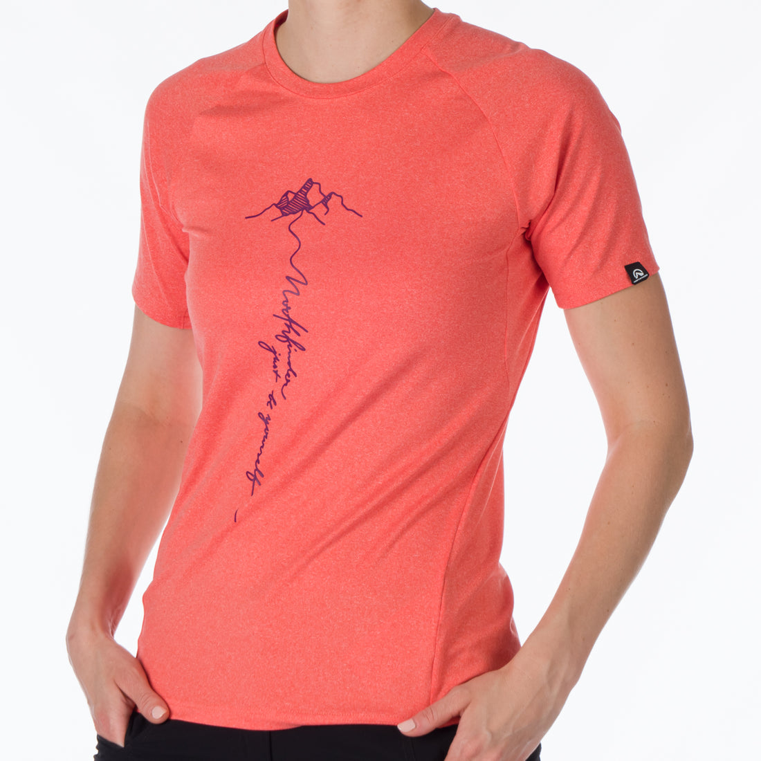 TR-4919OR women's active t-shirt with print from recycled fibers MISHA