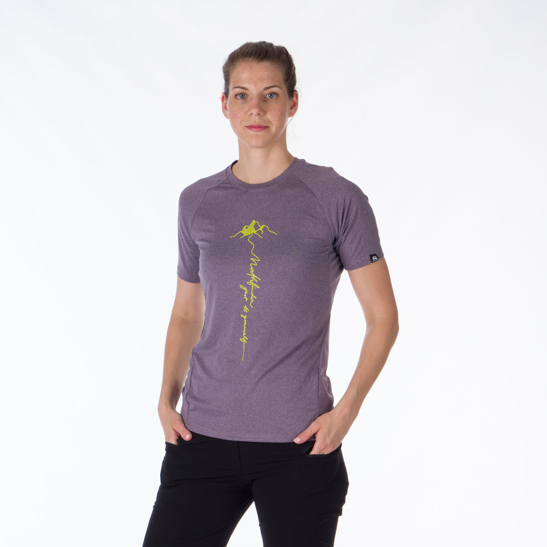 TR-4919OR women's active t-shirt with print from recycled fibers MISHA