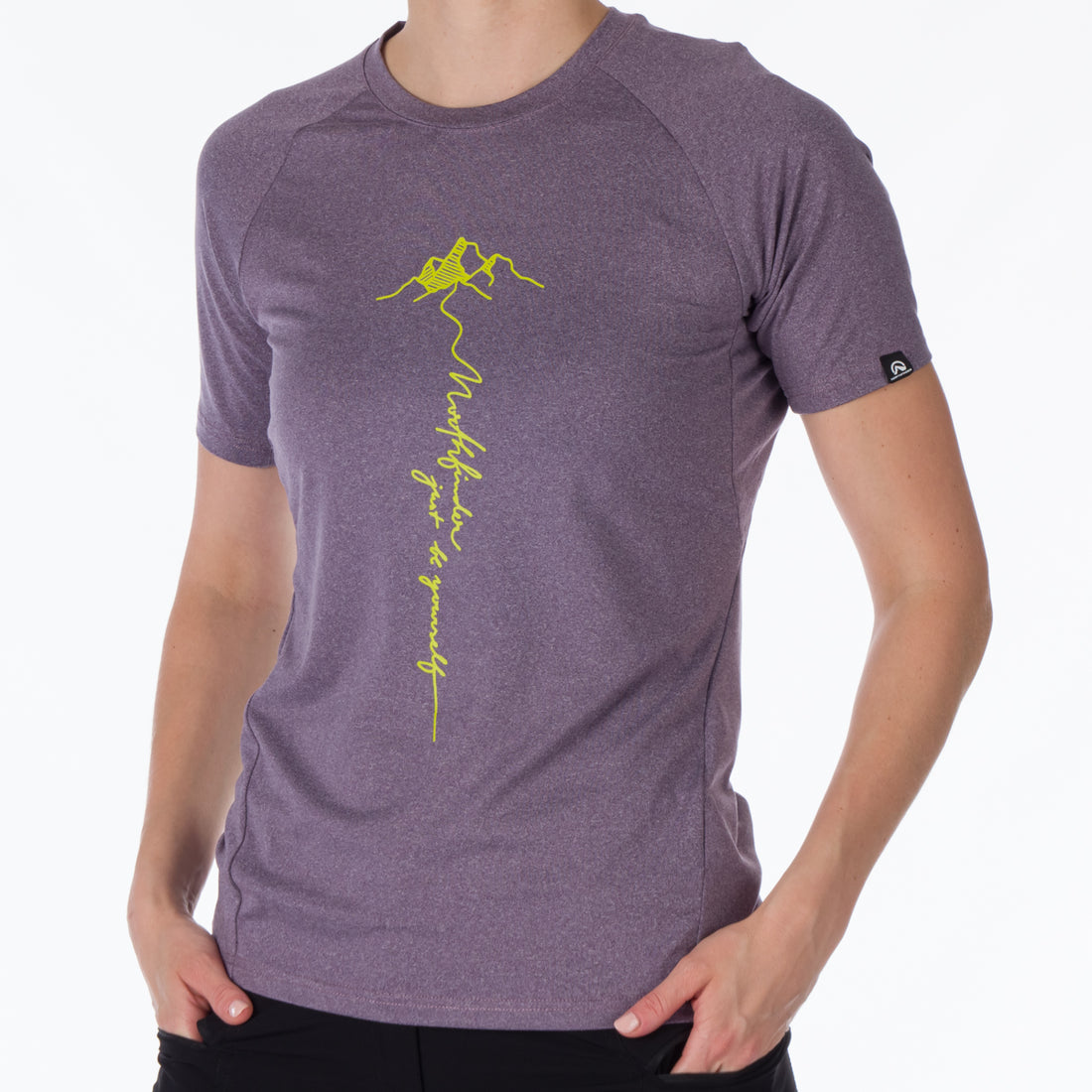TR-4919OR women's active t-shirt with print from recycled fibers MISHA