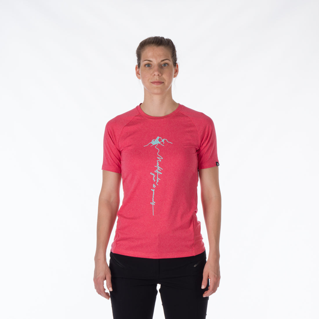 TR-4919OR women's active t-shirt with print from recycled fibers MISHA