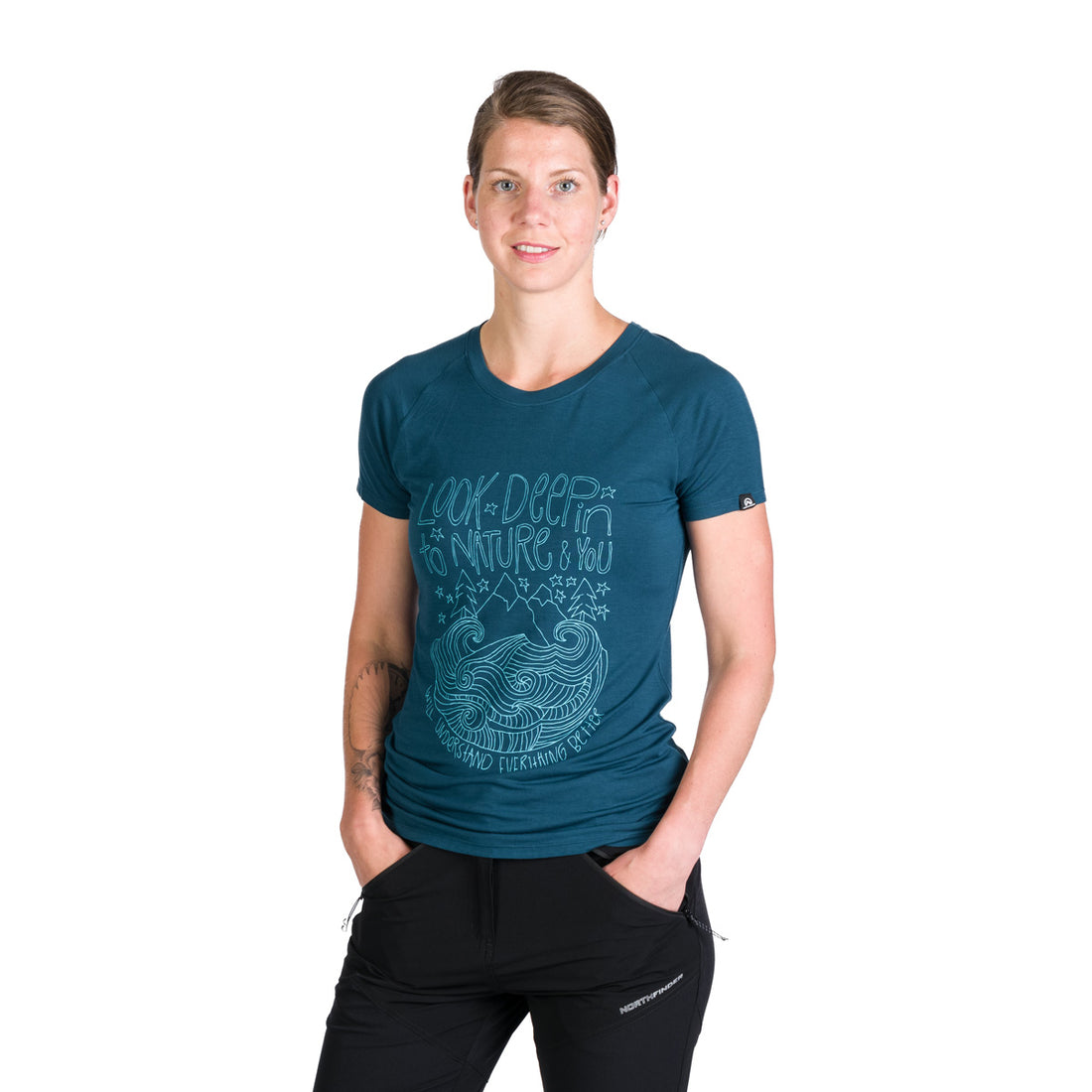 TR-4957OR women´s bamboo t-shirt with print SHARRON
