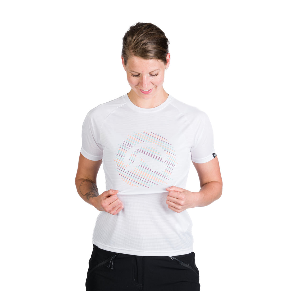 TR-4959OR women's technical t-shirt with print LYNDA