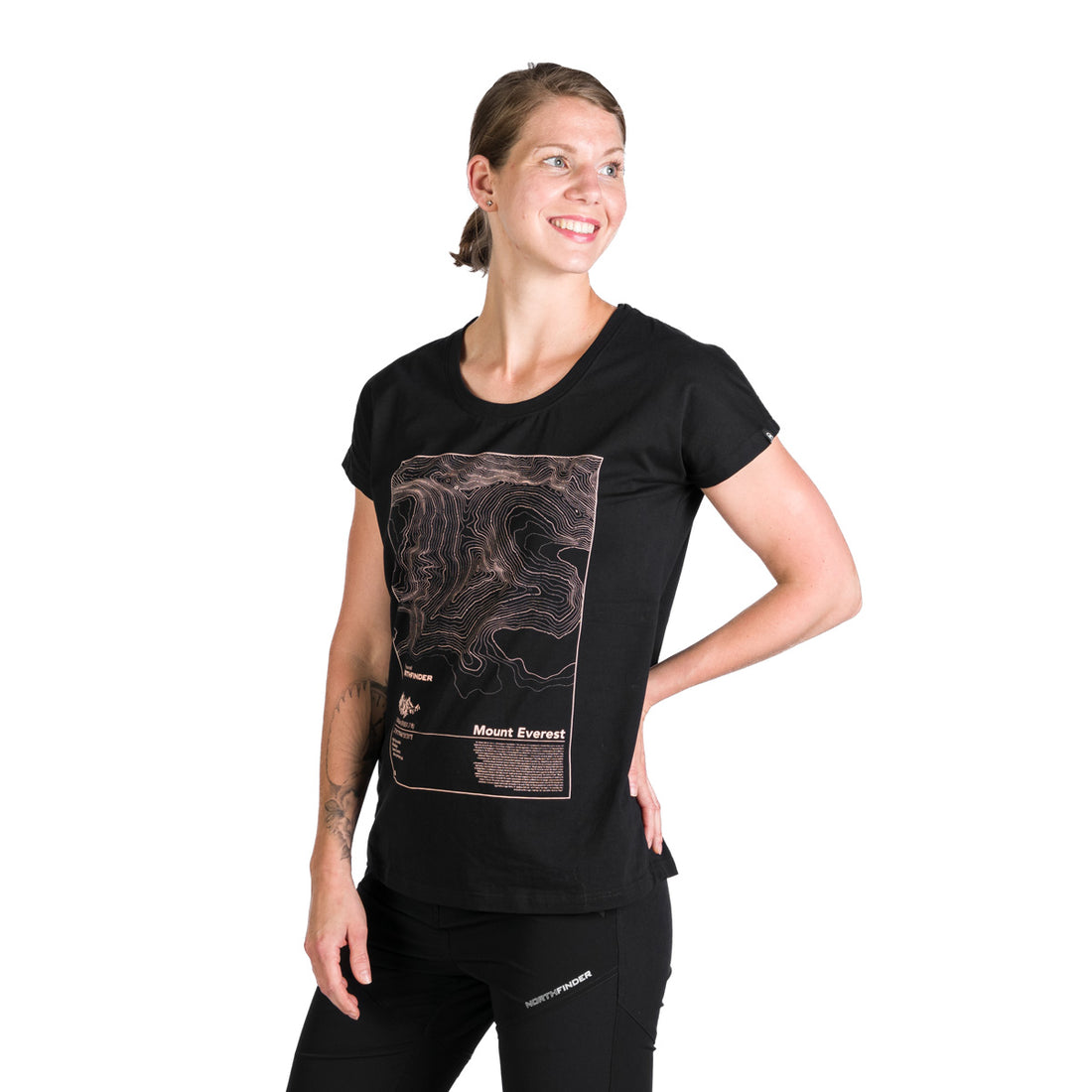 TR-4960OR women's loose fit t-shirt with print GAYLE