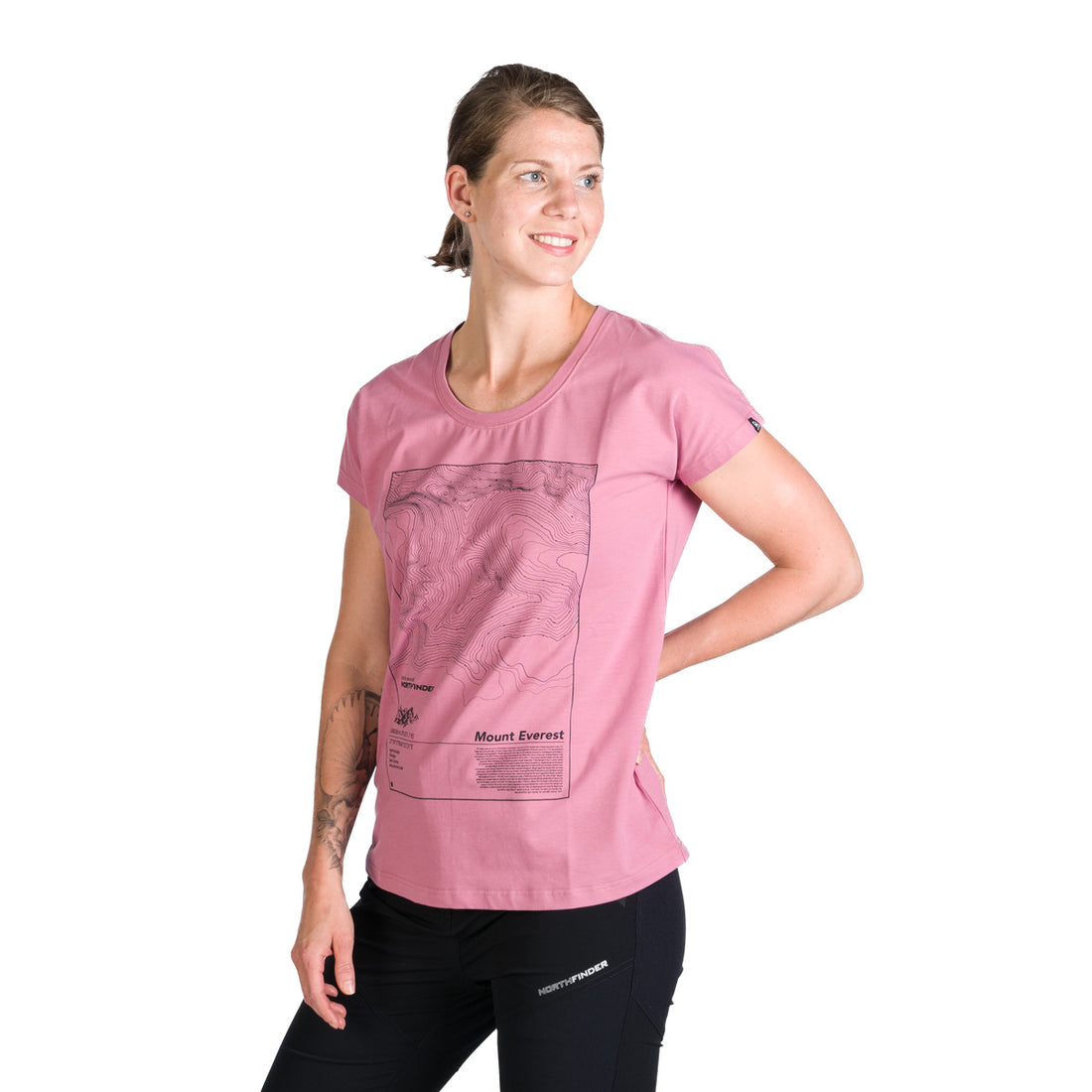 TR-4960OR women's loose fit t-shirt with print GAYLE