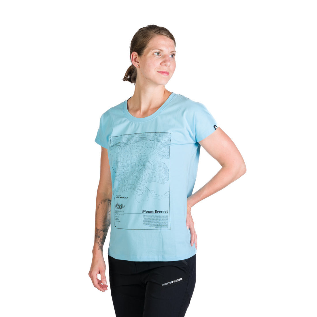 TR-4960OR women's loose fit t-shirt with print GAYLE