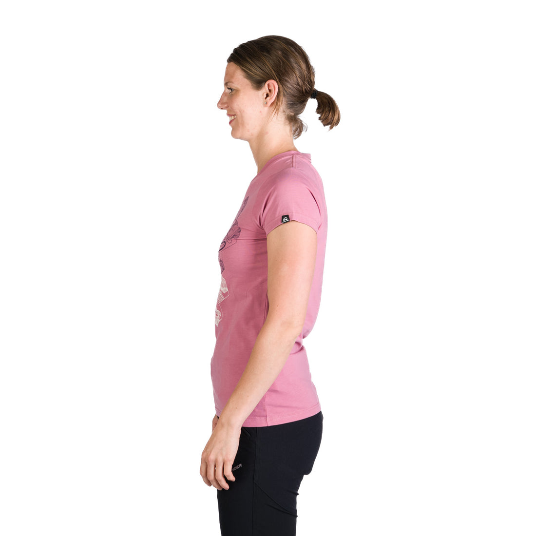 TR-4961OR women's V-neck t-shirt with print SHERRY
